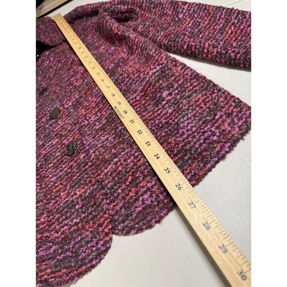 Susan Graver Womens Tweed Button Up Jacket size Medium Wool Blend Pink Purple - Picture 6 of 15